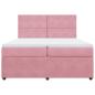 Preview: Boxspringbett mit Matratze Rosa 200x200 cm Samt