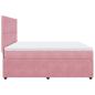 Preview: Boxspringbett mit Matratze Rosa 200x200 cm Samt