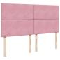 Preview: Boxspringbett mit Matratze Rosa 200x200 cm Samt
