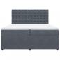 Preview: Boxspringbett mit Matratze Dunkelgrau 200x200 cm Samt