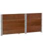 Preview: Pflanzkasten Braun 80x60 cm Massivholz Kiefer