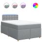 Preview: Boxspringbett mit Matratze Hellgrau 120x200 cm Stoff