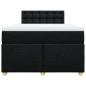 Preview: Boxspringbett mit Matratze Schwarz 120x200 cm Stoff