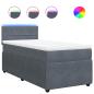 Preview: Boxspringbett mit Matratze Dunkelgrau 90x190 cm Samt