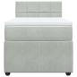 Preview: Boxspringbett mit Matratze Hellgrau 90x200 cm Samt