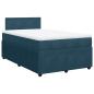 Preview: Boxspringbett mit Matratze Blau 120x190 cm Samt