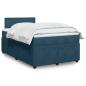 Preview: Boxspringbett mit Matratze Blau 120x190 cm Samt