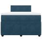 Preview: Boxspringbett mit Matratze Blau 120x190 cm Samt