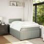 Preview: Boxspringbett mit Matratze Hellgrau 120x190 cm Samt