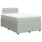 Preview: Boxspringbett mit Matratze Hellgrau 120x190 cm Samt