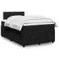 Preview: ARDEBO.de - Boxspringbett mit Matratze Schwarz 120x190 cm Samt