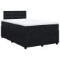 Preview: Boxspringbett mit Matratze Schwarz 120x190 cm Samt