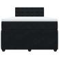 Preview: Boxspringbett mit Matratze Schwarz 120x190 cm Samt