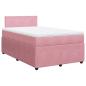Preview: Boxspringbett mit Matratze Rosa 120x200 cm Samt