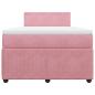 Preview: Boxspringbett mit Matratze Rosa 120x200 cm Samt