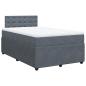 Preview: Boxspringbett mit Matratze Dunkelgrau 120x200 cm Samt
