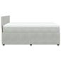 Preview: Boxspringbett mit Matratze Hellgrau 140x190 cm Samt