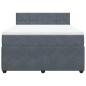 Preview: Boxspringbett mit Matratze Dunkelgrau 140x190 cm Samt