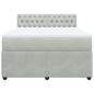 Preview: Boxspringbett mit Matratze Hellgrau 140x190 cm Samt