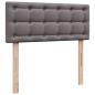 Preview: Boxspringbett mit Matratze Grau 120x200 cm Kunstleder