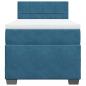 Preview: Boxspringbett mit Matratze Blau 80x200 cm Samt