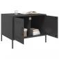 Preview: Couchtisch Schwarz 68x50x50,5 cm Stahl