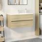 Preview: ARDEBO.de - Waschbeckenunterschrank Sonoma-Eiche 90x38,5x45cm Holzwerkstoff