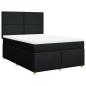 Preview: Boxspringbett mit Matratze Schwarz 140x200 cm Stoff