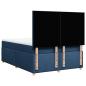 Preview: Boxspringbett mit Matratze Blau 140x200 cm Stoff