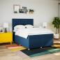 Preview: Boxspringbett mit Matratze Blau 140x200 cm Stoff