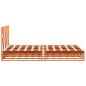 Preview: Massivholzbett ohne Matratze Wachsbraun 150x200 cm Kiefernholz