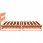 Preview: Massivholzbett ohne Matratze Wachsbraun 200x200 Kiefernholz