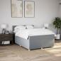 Preview: Boxspringbett mit Matratze Hellgrau 140x200 cm Stoff