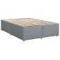 Preview: Boxspringbett mit Matratze Hellgrau 140x200 cm Stoff