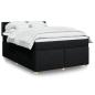 Preview: ARDEBO.de - Boxspringbett mit Matratze Schwarz 140x200 cm Stoff