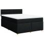 Preview: Boxspringbett mit Matratze Schwarz 140x200 cm Stoff
