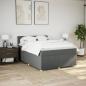 Preview: Boxspringbett mit Matratze Dunkelgrau 160x200 cm Stoff