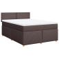 Preview: Boxspringbett mit Matratze Dunkelbraun 160x200 cm Stoff