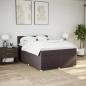 Preview: Boxspringbett mit Matratze Dunkelbraun 160x200 cm Stoff