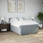 Preview: Boxspringbett mit Matratze Hellgrau 160x200 cm Stoff
