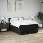 Preview: Boxspringbett mit Matratze Schwarz 160x200 cm Stoff