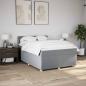 Preview: Boxspringbett mit Matratze Hellgrau 160x200 cm Stoff