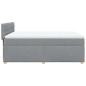 Preview: Boxspringbett mit Matratze Hellgrau 160x200 cm Stoff