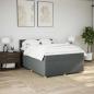 Preview: Boxspringbett mit Matratze Dunkelgrau 160x200 cm Stoff