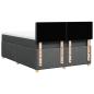 Preview: Boxspringbett mit Matratze Dunkelgrau 160x200 cm Stoff