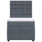 Preview: Boxspringbett mit Matratze Dunkelgrau 100x200 cm Samt