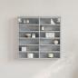Preview: ARDEBO.de - Vitrinenschrank Betongrau 60x8,5x58 cm Holzwerkstoff