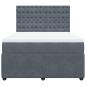 Preview: Boxspringbett mit Matratze Dunkelgrau 140x200 cm Samt