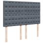 Preview: Boxspringbett mit Matratze Dunkelgrau 140x200 cm Samt