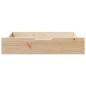 Preview: ARDEBO.de - Bettschubladen mit Rollen 2 Stk. 80x55x16 cm Massivholz Kiefer